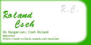 roland cseh business card